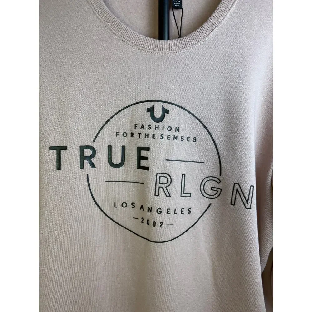 True Religion Logo Crewneck Sweatshirt NWT Unisex Casual (blush)